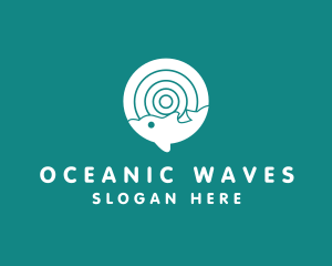 Marine Life - Aquatic Dolphin Ripple logo design