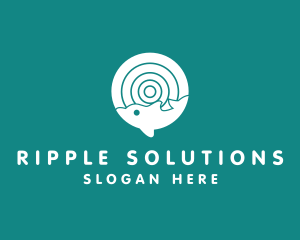 Aquatic Dolphin Ripple logo design