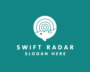 Radar - Aquatic Dolphin Ripple logo design