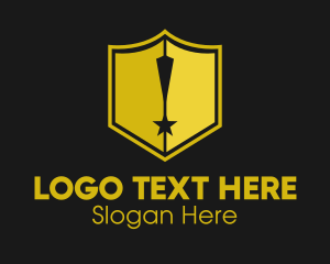 Safety - Shield Exclamation Star logo design