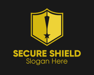 Safeguard - Shield Exclamation Star logo design