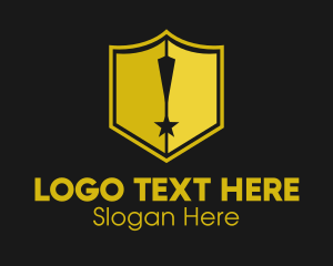 Shield Exclamation Star Logo