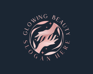 Aesthetician - Floral Hands Spa logo design