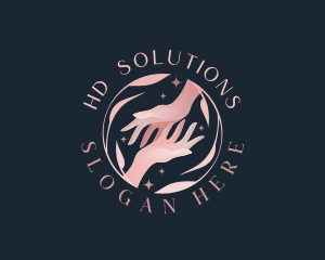 Floral Hands Spa logo design