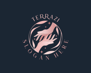 Floral Hands Spa logo design