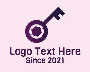 Purple Camera - Purple Camera Key logo design