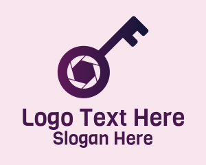 Purple Camera Key  Logo