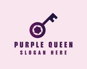 Purple Camera Key  logo design