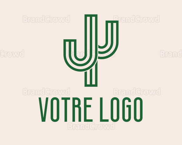 Cactus Letter J Logo