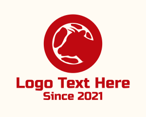 Meat Shop - Cow Meat Farm logo design