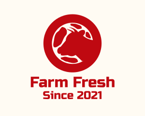 Cow Meat Farm logo design