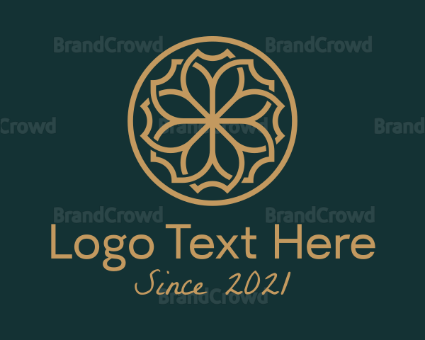 Gold Flower Centerpiece Logo