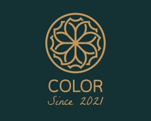 Environmental - Gold Flower Centerpiece logo design
