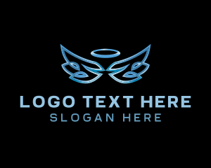 Wings - Halo Angel Wings logo design