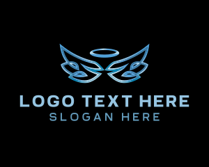 Memorial - Halo Angel Wings logo design