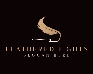 Writing Feather Pen Author  logo design