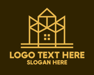 Engineer - Minimalist Golden Mansion logo design