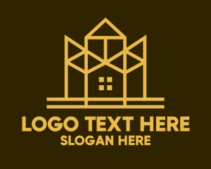 Minimalist - Minimalist Golden Mansion logo design