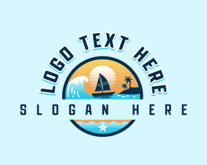 Ocean - Tropical Island Sailing logo design