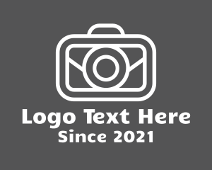 Camera Flash - Briefcase Camera Photo logo design