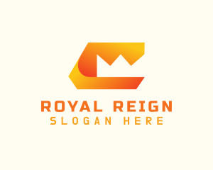 Reign - Royal Crown Letter C logo design