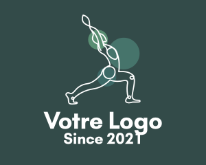 Aerobic - Stretch Yoga Monoline logo design