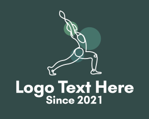 Aerobic - Stretch Yoga Monoline logo design