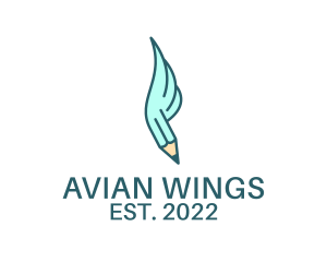 Avian Wings Pencil logo design