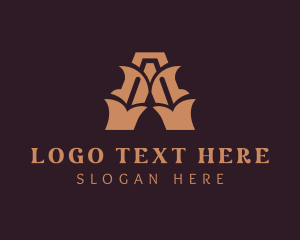 Hostel - Luxury Property Letter A logo design