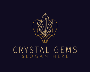 Premium Gemstone Hands logo design