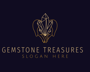 Premium Gemstone Hands logo design