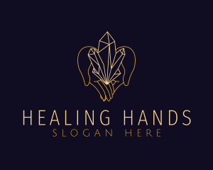 Premium Gemstone Hands logo design