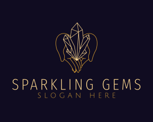 Premium Gemstone Hands logo design