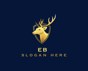 Antler - Deer Stag Buck logo design