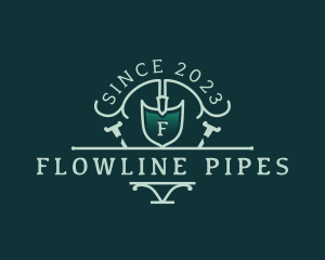 Shovel Landscaping Trowel logo design