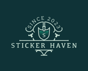 Shovel Landscaping Trowel logo design