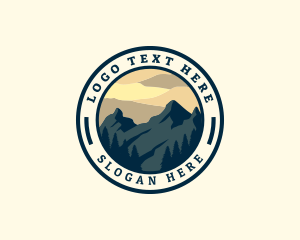 Explore - Mountain  Nature Adventure logo design