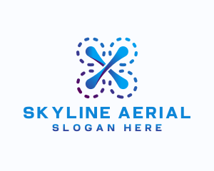 Aerial - Aerial Propeller Drone logo design