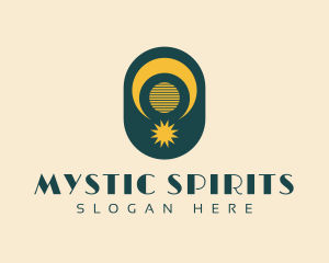 Bohemian Astral Star Moon logo design