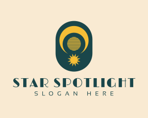 Bohemian Astral Star Moon logo design