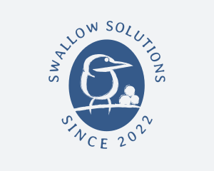 Swallow - Sketch Finch Bird logo design