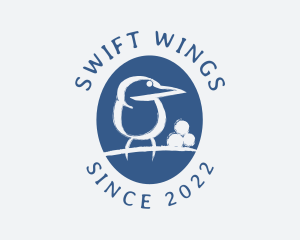 Swallow - Sketch Finch Bird logo design