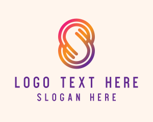 Colorful Tech Letter S  logo design