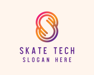 Colorful Tech Letter S  logo design