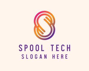 Colorful Tech Letter S  logo design