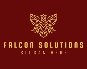 Falcon Crown Crest logo design