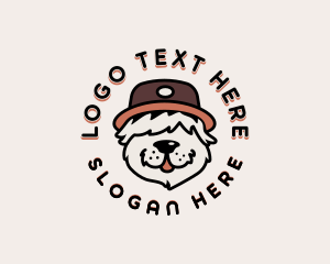 Pet Shop - Puppy Pet Dog Hat logo design