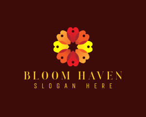 Bloom Flower Petal logo design