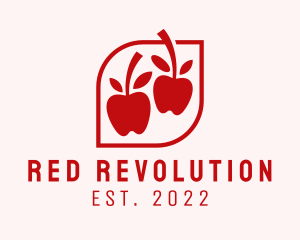 Red Apple Fruit Stand logo design