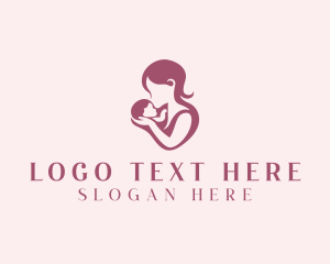 Breastfeeding - Pediatric Mother Childcare logo design